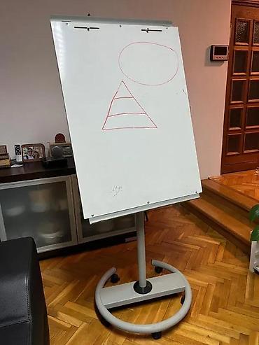 Ostali kancelarijski nameštaj: Mobilni flipčart stalak sa magnetnom belom tablom - Profesionalni — 3