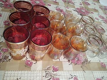 sure su: Şüşə stəkan və qədəhlər dəsti - Müxtəlif növdə stəkan və qədəhlərdən — 3
