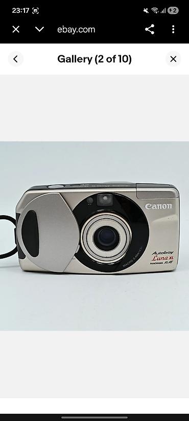 ve box: Canon Autoboy Luna XL (Panorama AiAF) 35mm plyonka fotoaparatı — 2