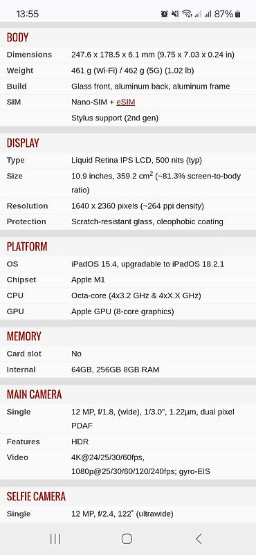 Apple iPad: İşlənmiş Apple iPad Air 5 (2022), 10,9", 64 GB, Rayonlara çatdırılma — 16