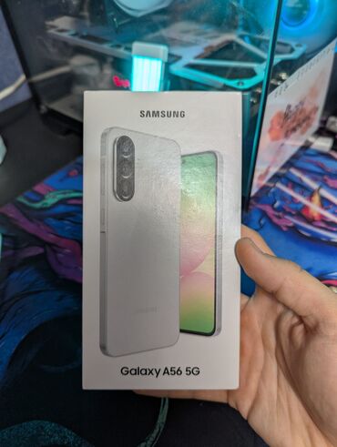 телефон самсунг ош: Samsung Galaxy A56, Жаңы, 256 ГБ, түсү - Ак, 2 SIM