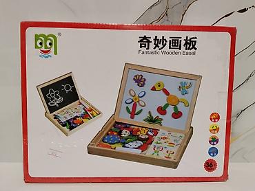 детский мольберт: Деревянный магнитный набор «Fantastic Wooden Easel» (модель DDM-303) — 1