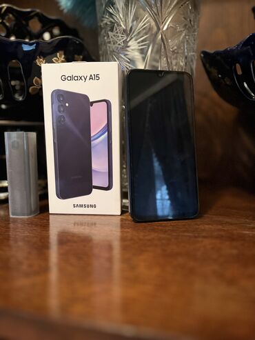 телефон samsung a53: Samsung Galaxy A15, Жаңы, 128 ГБ, түсү - Көк, 2 SIM