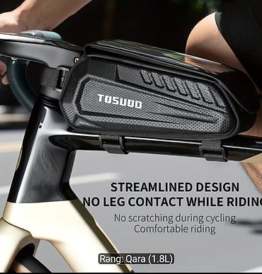 Велоаксессуары: Velosiped üçün suya davamlı telefon üçün çanta – TUSUUD (rəng: qara — 5
