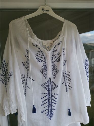 bele bluze: H&M boho style tunika Nova 100%cotton