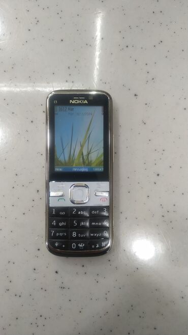 telefon tərtər: Nokia C5, < 2 GB Memory Capacity, rəng - Gümüşü, Zəmanət, Düyməli