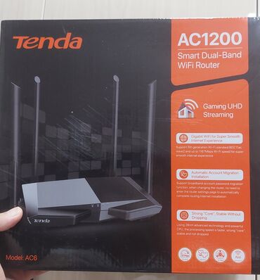 тенда модем: Çox az istifadə olunub. Üzərində bütün aksesuarları var. Tenda AC1200