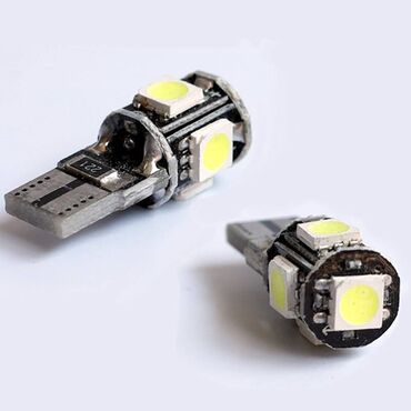 светодиодные лампы для авто: Автомобильная лампа CANBUS T10 5диодов W5W Супер яркая лампа