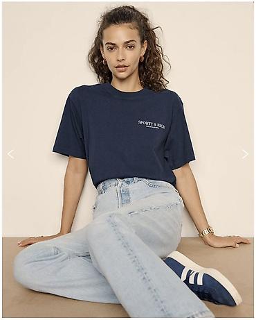 Футболки: Футболка Sporty & Rich “Wellness” (тёмно‑синяя) - Цвет: navy — 3