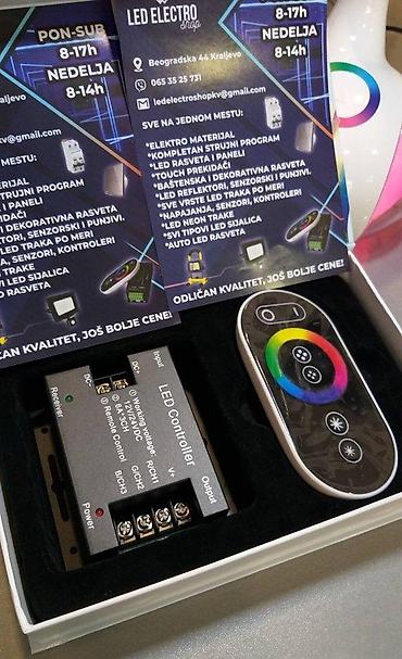 posta kula: RGB TOUCH LED KONTROLER RF 12-24V 18A Opis: Nov RF touch kontroler — 2