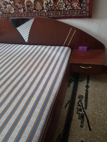спальный кравать бу: Спальный гарнитур, Двуспальная кровать, Шкаф, Б/у