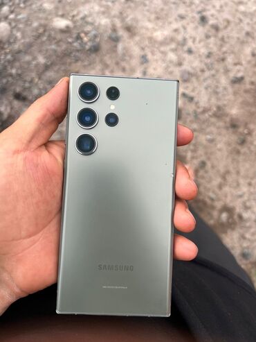 samsung рассрочка: Samsung Galaxy S23 Ultra, Колдонулган, 256 ГБ, түсү - Кара, 2 SIM