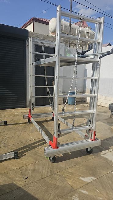 Nərdivanlar: Alüminium mobil iskele (platformalı) - Material: yüngül və möhkəm — 15