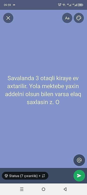 ümid qesebesi: Axtarış elanıdır: Savalanda 3 otaqlı kirayə ev axtarılır. Yola və — 1