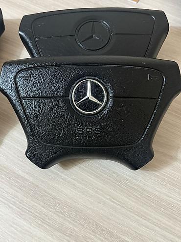 значок мерса: Руль Mercedes-Benz 1995 г., Б/у — 1