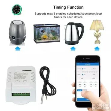 wifi router cena: Termostat wifi 16a sa senzorom tempereture i vlage TH16a