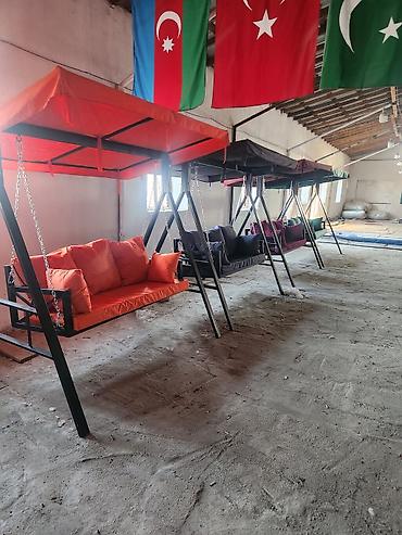 бескаркасные диваны: Metall karkaslı bağ yelləncəyi – günlük tente və yastıqlarla Məhsulun — 2