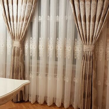 Pərdə və tüllər: Türkiyə istehsalı pərdələri - 1 metrəsi 15 - 20 - 25 manat, Modern — 19