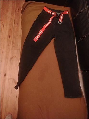 kargo şalvar: Qara rəngli qadın DÜZ cins şalvar -Brend : JEANS - Ölçü: 25 / M — 1