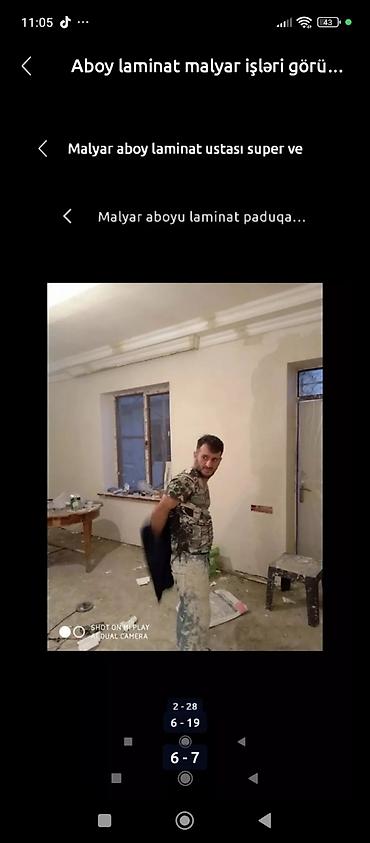 freelance vakansiya 2026: Aboy ustasi şpoklyovka ustası divar kağızları ustası laminat ustası — 2