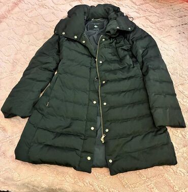 qış üçün kapüşonlu qadın gödəkçələri: Puxovik kurtka, Zara, L (EU 40)