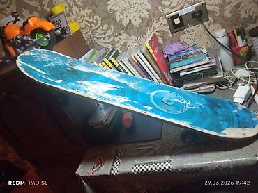 idman velosipedi: Skateboard – klassik ölçülü, iki uclu lövhə. - Lövhə materialı: ağac — 1
