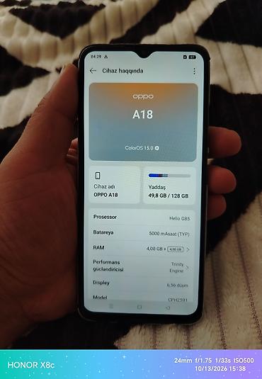 mi mix 2: Oppo A18, 128 GB, Barmaq izi — 1
