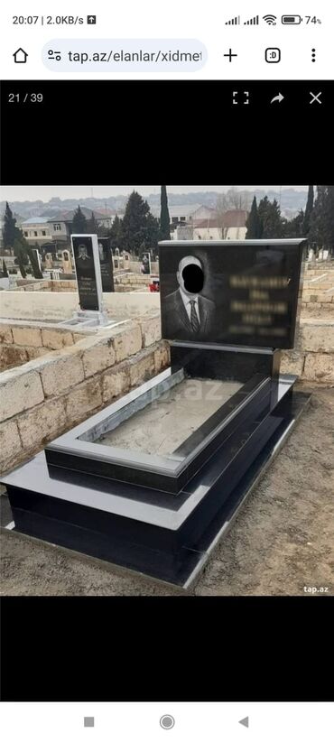 Başqa xidmətlər: Mermer Qranit Aqlay, mezar qebir daşı abidə, 3D format ve s — 5