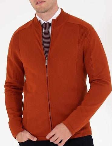 кардиган ош: Мужской свитер, L, Pierre Cardin, Новый, цвет - Оранжевый — 2