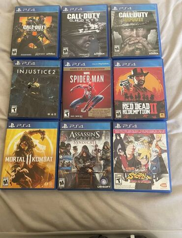 Oyun diskləri və kartricləri: Playstation 4 ucun orijinal oyun diskleri (Playstation 5'dede oynamaq