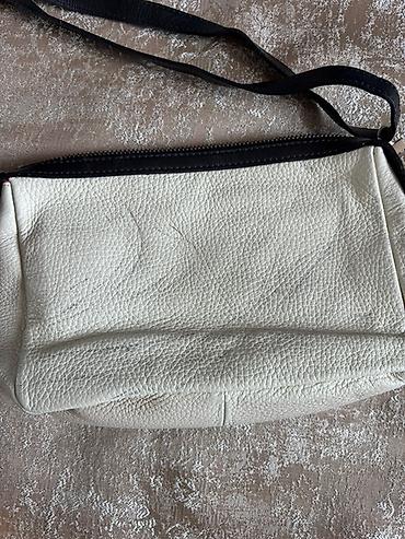 cantalar: Açıq krem rəngli çiyin/çarpaz çanta - Material: xırda toxumalı — 3