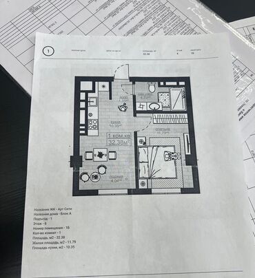 Продажа квартир: 1 комната, 32 м², Элитка, 8 этаж, ПСО (под самоотделку)