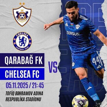 Maskalar, eynəklər: Qarabağ vs Çelsi oyununa şəxsi biletlər satılır, 10 və 19cu sektor