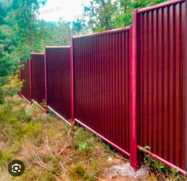 Профлисты для заборов: Забор из профнастила - Материал: стальной профлист с полимерным at lalafo.kg — 17 Профлисты для заборов: Забор из профнастила - Материал: стальной профлист с полимерным — 17