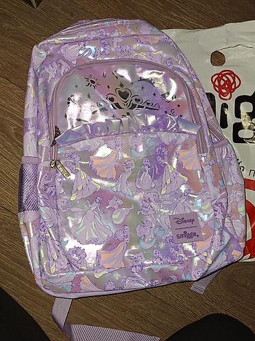Məktəb çantaları: Disney x Smiggle bel çantası – bənövşəyi, parıldayan (holo) dizaynlı — 1