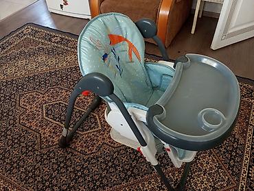 mango kids: Детский стульчик для кормления - Цвет: мятный/серый с рисунком рыбки — 2