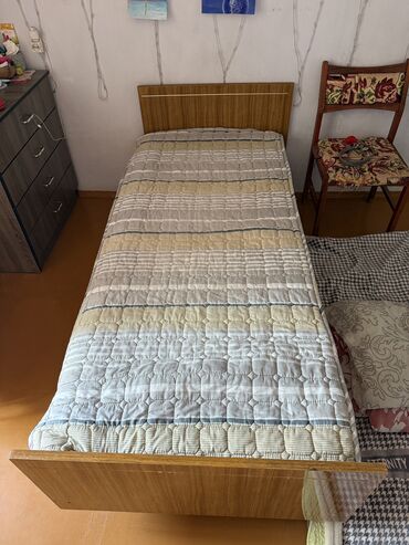 кровать полуторка с матрасом купить недорого: Уктоочу бөлмө гарнитуру, Колдонулган, Бир кишилик керебет, Башка өлкө, Жыгач, Өзү алып кетүү, түсү - Саргыч боз