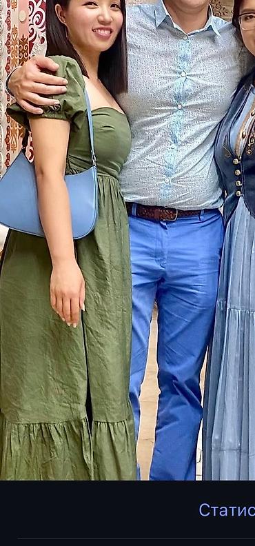 Повседневные платья: Повседневное платье, Италия, Лето, Длинная модель, Хлопок, Бохо, S — 4