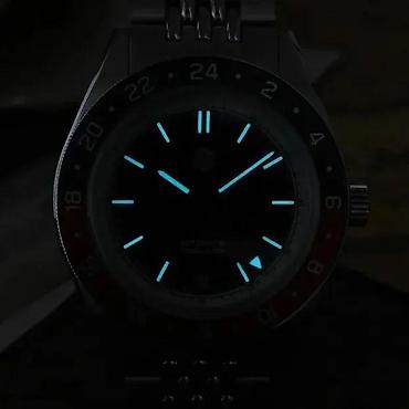 Ručni satovi: San Martin SN0116-G V4 GMT - 39.5mm - Crna/Braon — 12