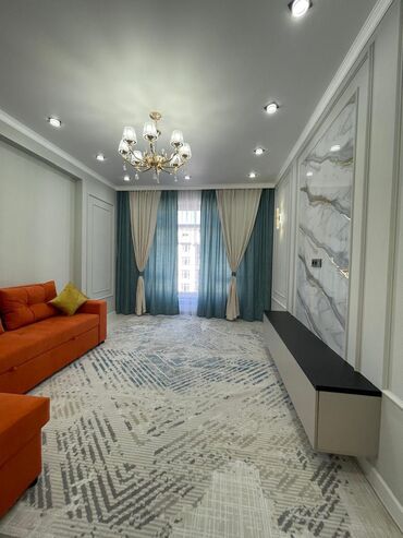 продаю квартиру ахунбаева: 2 комнаты, 58 м², Элитка, 13 этаж, Дизайнерский ремонт