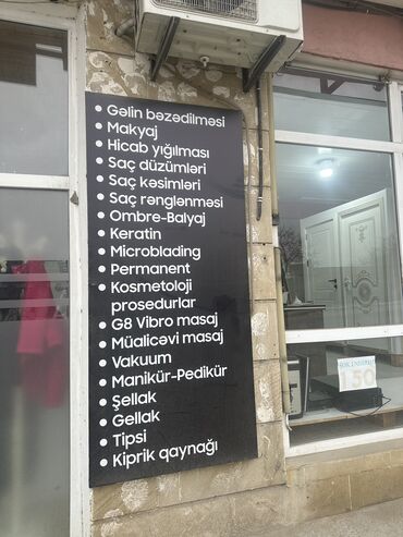 Reklam lövhələri: Salon reklami eni 90 uzunu 2 metr