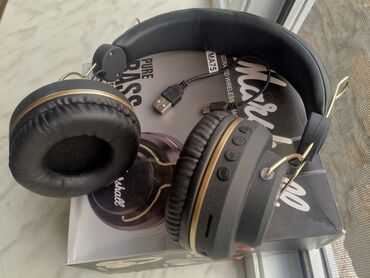 Digər auditexnika: Yeni Simsiz (Bluetooth) Qulaqcıqlar, Marshall, rəng - Qara