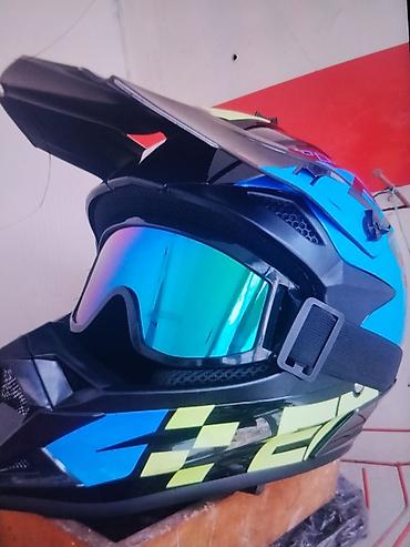 electro moto: Motokros/off-road dəbilqəsi və eynək dəsti - Növ — 1