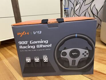 işləmiş qaz: PXN V9 900° Gaming Racing Wheel – sükan, pedallar və sürət qutusu ilə