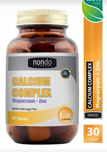 zink vitamin: Calsium complex məhdud saydadı 18 azn