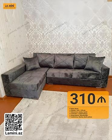 Ev və bağ: Künc divan – La Mini - Ölçülər: 240 × 150 sm - Mexanizm: açılan — 1