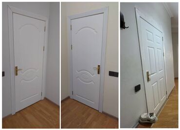 мдф: 3 eded otaq qapisi 90 sm olcusunde (2-si bir naxishda, 1-i ferqlidir)
