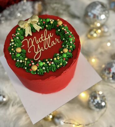 Tortlar: Yeni il mövzusunda bəzədilmiş tortlar - Şən Yeni il dizaynları: qar — 14