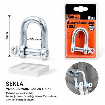 KMT Šekla 10 mm – vijak galvaniziran za spone - Namena: pouzdano