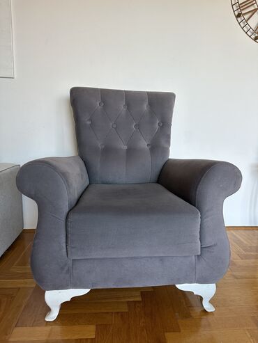Fotelje: Tkanina, bоја - Siva, Upotrebljenо